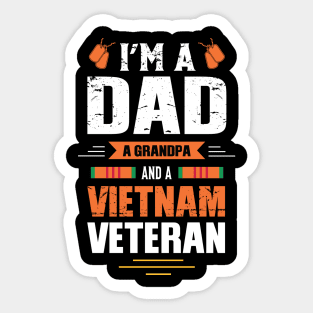 I am a dad, grandpa, a veteran Sticker